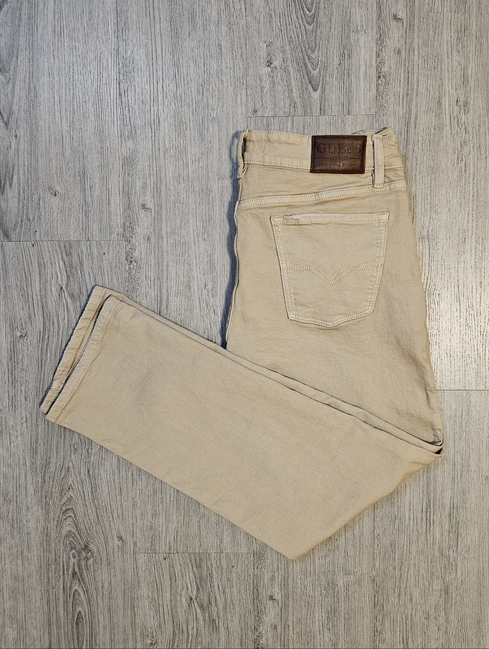 Guess Men’s 34w Tan Lincoln Slim Straight Jeans